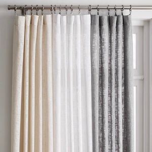 Crate and Barrel White New Curtain Panels (2)